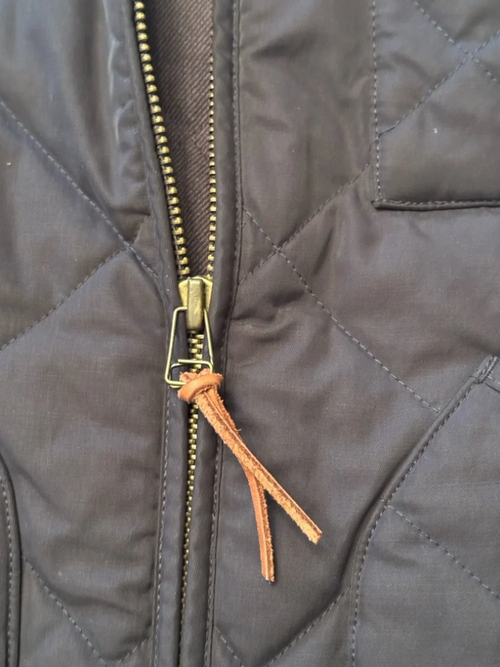J. Crew Quilted Sussex Vest in Black Medium